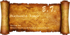 Buchvald Tomor névjegykártya